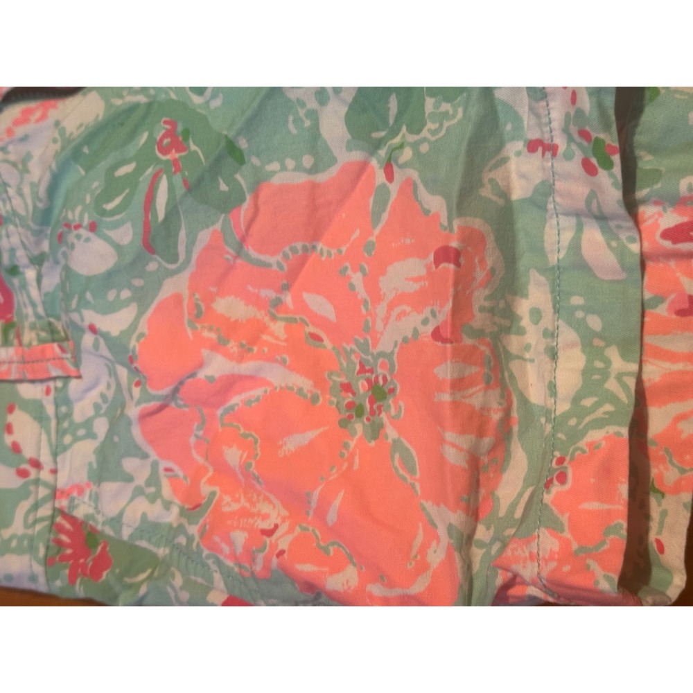 Lilly Pulitzer Callahan Shorts Pink Green Floral Tropical Print Size 2 - Picture 3 of 10